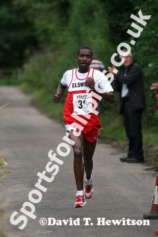 Tadele Geremew (Elswick Harriers) wins the Morpeth 10k Road Race.